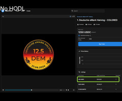 NFT Deutsche eMark Halving - COLORED, Minted only 20 pieces !