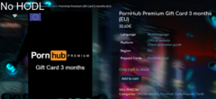 PornHub Premium Gift Card, buy for cryptocurrency DIMI