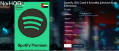 Spotify Card [UAE] to buy for cryptocurrency DIMI