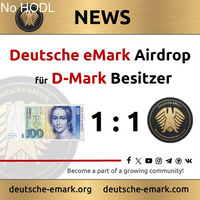 Airdrop Deutsche eMark 1:1 for old Deutschmark Holders