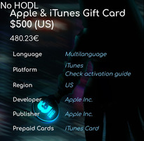 Apple & iTunes Gift Card $500 (US)] to buy for cryptocurrency DIMI