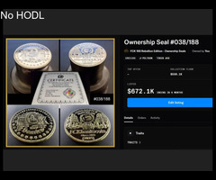 Phygital Coin No. 038/188 — FCK 188 Rebellion Edition (NoHODL × OpenSea)