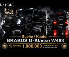 Suche / Kaufe: BRABUS G-Klasse W463 Zahlung: 1.000.000 Deutsche eMark (DEM) in Kryptowährung